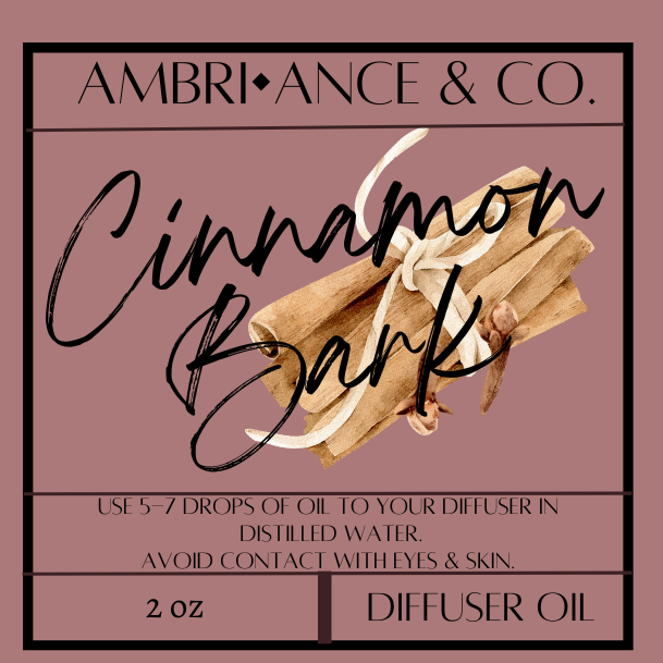 2oz Cinnamon Bark Scented Diffuser Oil for Home Fragrance - Long-Lasting Scent- Phthalate-Free Fragrance- Home Decor Scent- Room Fragrance