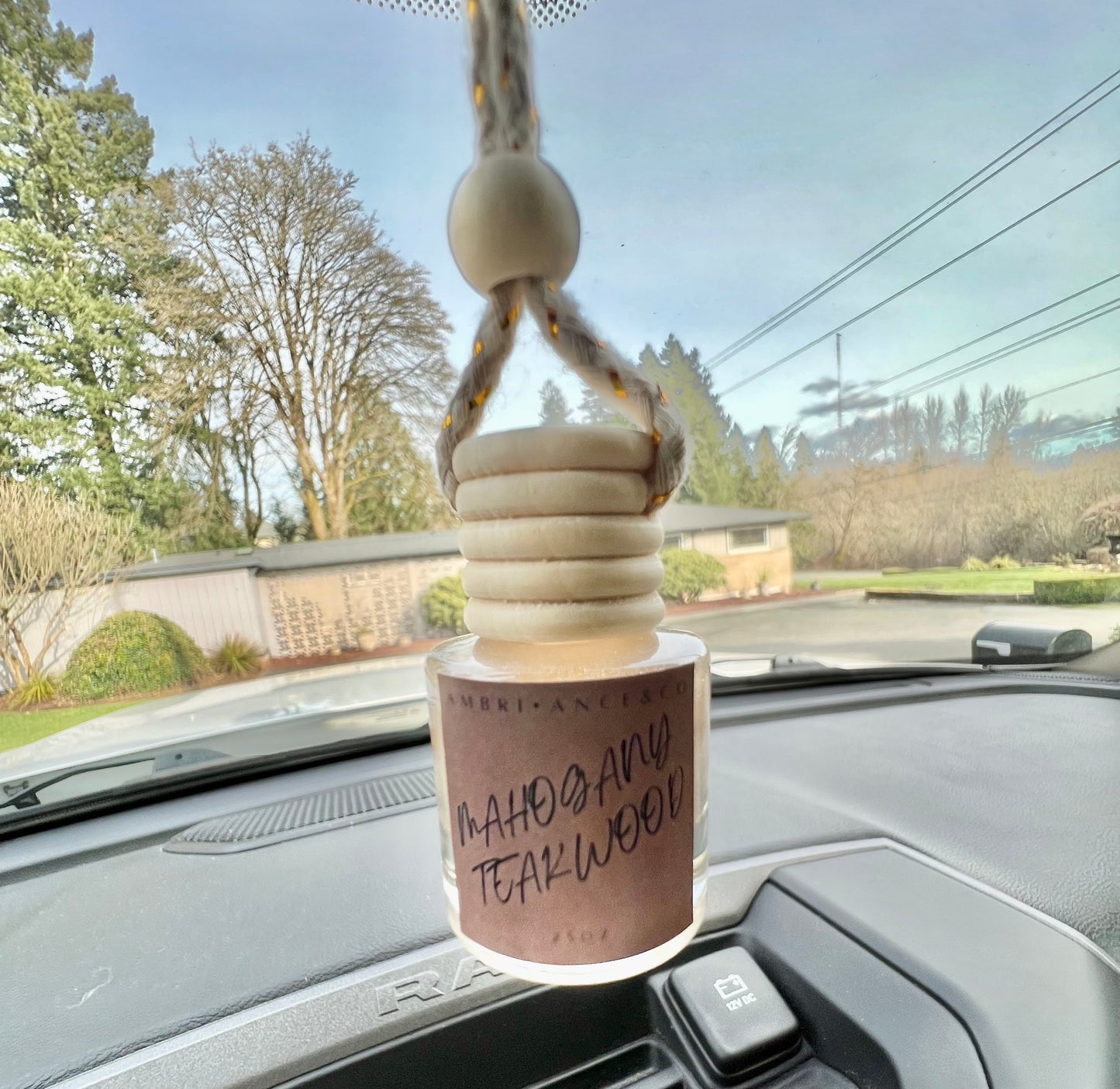 Mahogany Teakwood Scented Car Freshener