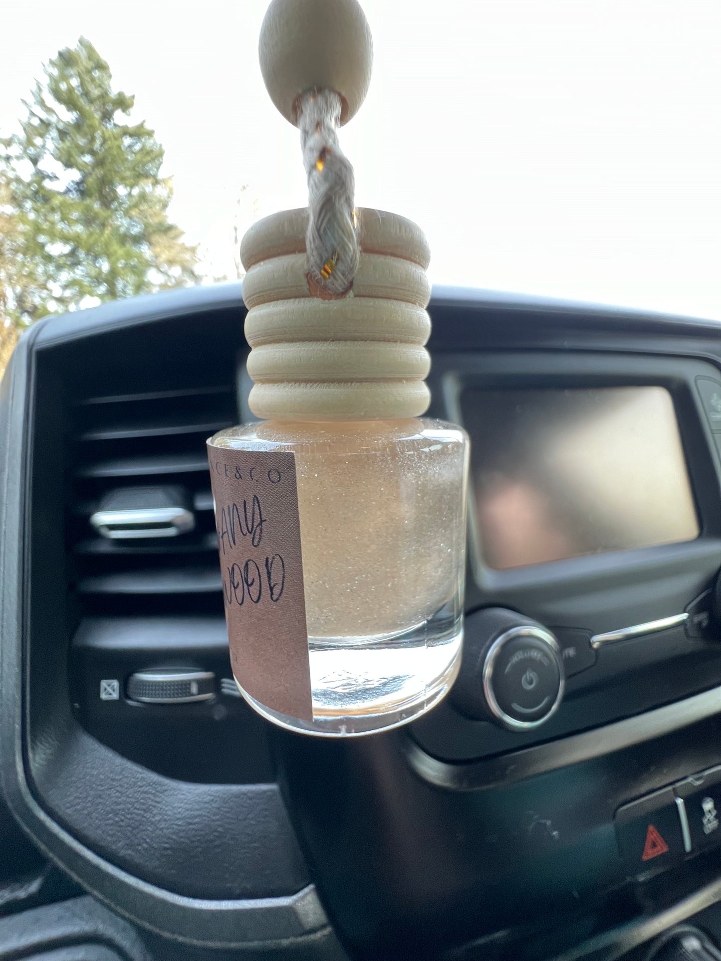 Mahogany Teakwood Scented Car Freshener
