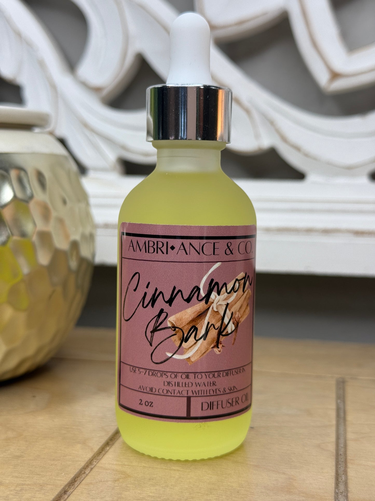 2oz Cinnamon Bark Scented Diffuser Oil for Home Fragrance - Long-Lasting Scent- Phthalate-Free Fragrance- Home Decor Scent- Room Fragrance