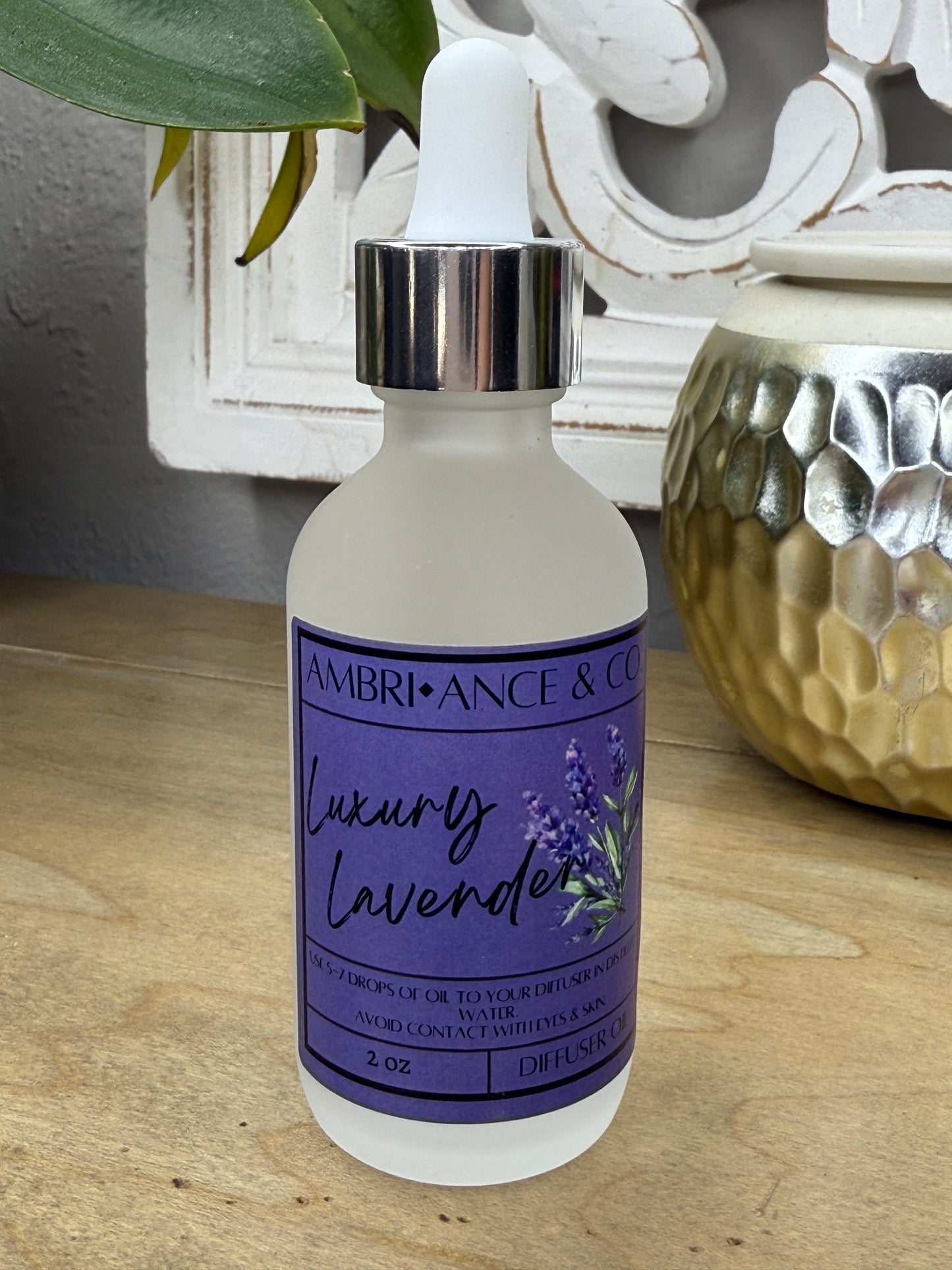 2oz Luxury Lavender Scented Diffuser Oil for Home Fragrance - Long-Lasting Scent- Phthalate-Free Fragrance- Home Decor Scent- Room Fragrance