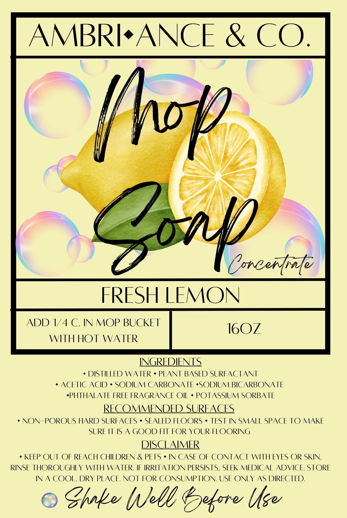 Fresh Lemon • Mop Soap