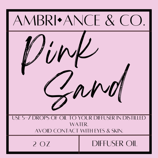 2oz Pink Sand Scented Diffuser Oil for Home Fragrance - Long-Lasting Scent- Phthalate-Free Fragrance- Home Decor Scent- Room Fragrance