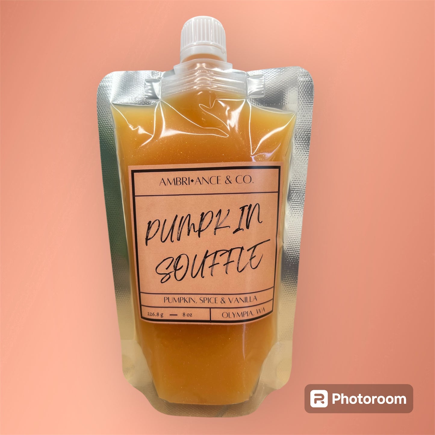 Pumpkin Soufflé Squeeze Wax Melts 8oz squeezable Pouch