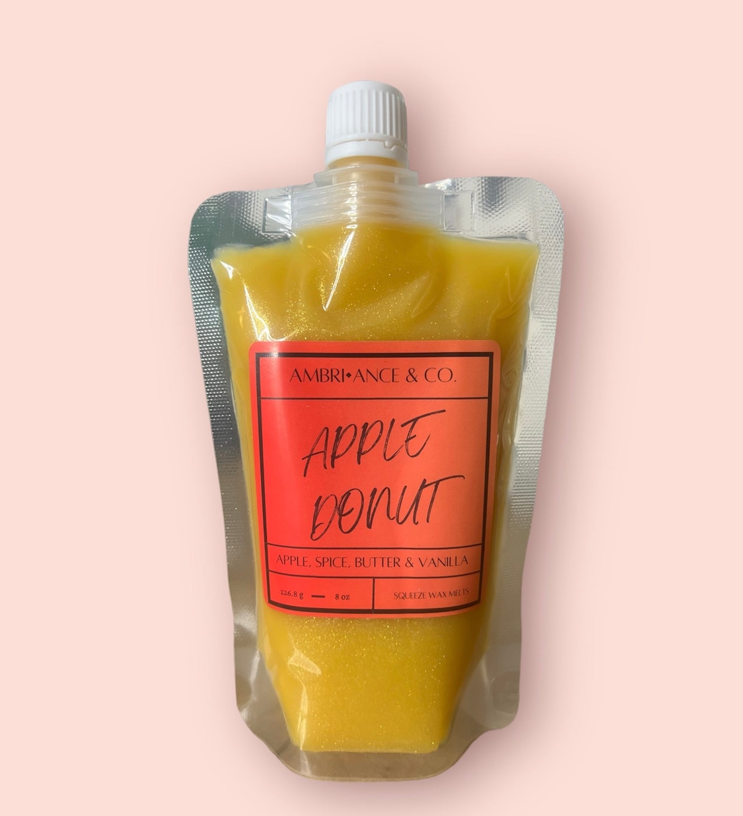 Apple Donut Squeeze Wax Melts 8oz squeezable Pouch