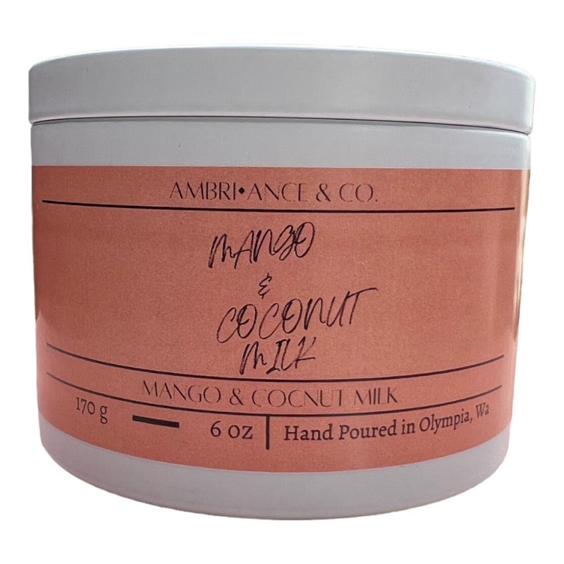 Mango & Coconut Milk Wax Candle 6 oz.